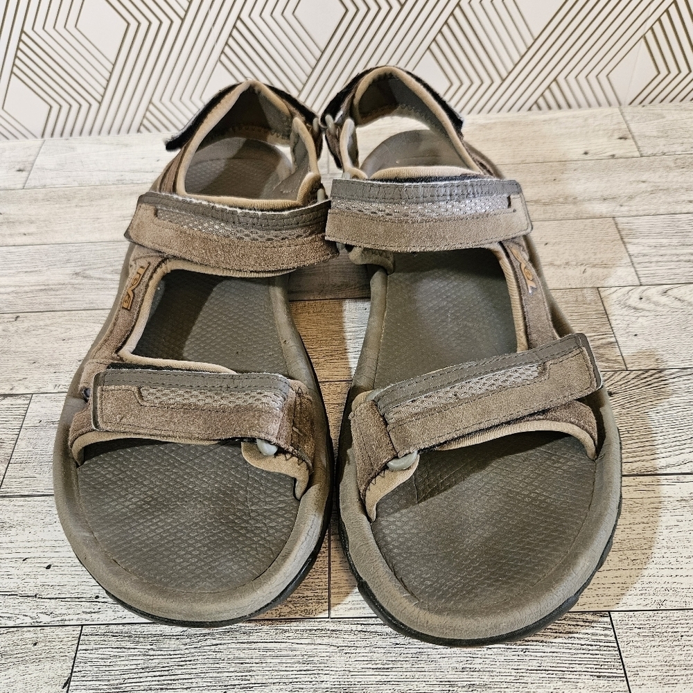 Teva Men's Hudson Hiking Sandals Brown Size 8 Suede 1002433 - Picture 3 of 8